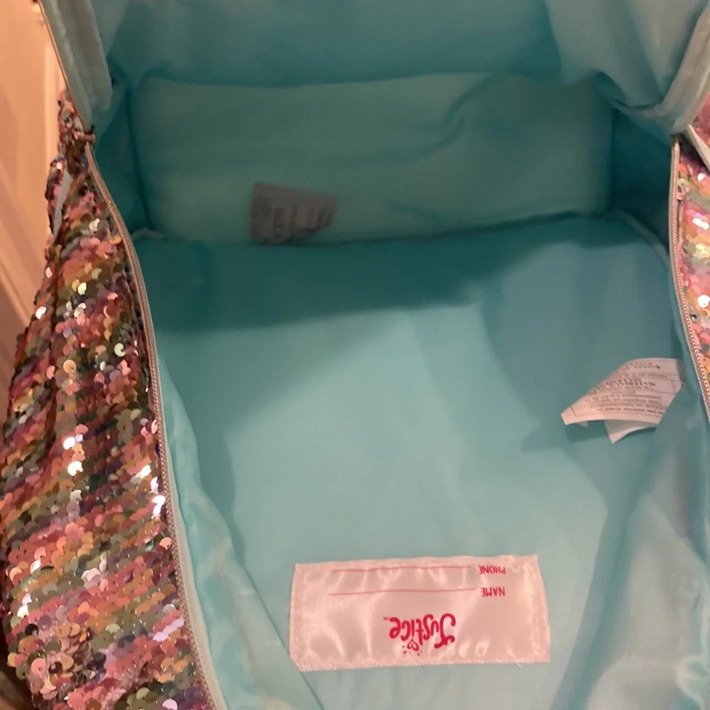 Justice Sequin 🦄 Unicorn Initial R Backpack and Lunch Box